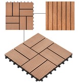 VidaXL 22 st Terrastegels 30x30 cm 2 m² HKC bruin