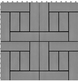 VidaXL 22 st Terrastegels 30x30 cm 2 m² HKC zwart