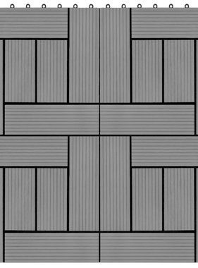 VidaXL 22 st Terrastegels 30x30 cm 2 m² HKC zwart