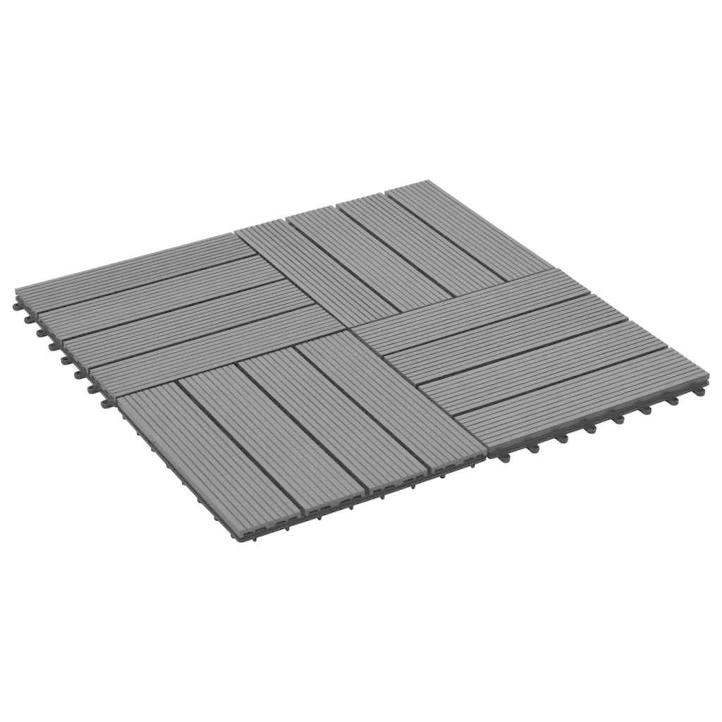 vidaXL 22 st Terrastegels 30x30 cm 2 m² HKC zwart