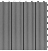 vidaXL 22 st Terrastegels 30x30 cm 2 m² HKC zwart