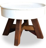 VidaXL Salontafel 60x45 cm massief gerecycled hout wit