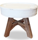 VidaXL Salontafel 60x45 cm massief gerecycled hout wit