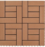 VidaXL 22 st Terrastegels 30x30 cm 2 m² HKC bruin
