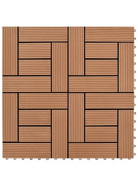 VidaXL 22 st Terrastegels 30x30 cm 2 m² HKC bruin