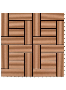 vidaXL 22 st Terrastegels 30x30 cm 2 m² HKC bruin