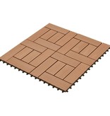 VidaXL 22 st Terrastegels 30x30 cm 2 m² HKC bruin