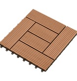 VidaXL 22 st Terrastegels 30x30 cm 2 m² HKC bruin