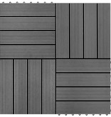 VidaXL 22 st Terrastegels 30x30 cm 2 m² HKC grijs