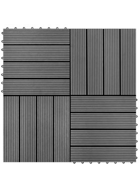 VidaXL 22 st Terrastegels 30x30 cm 2 m² HKC grijs