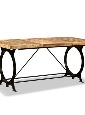 VidaXL Eettafel 180 cm massief ruw mangohout