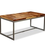 VidaXL Eettafel 180 cm massief sheeshamhout en staal