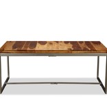 VidaXL Eettafel 180 cm massief sheeshamhout en staal
