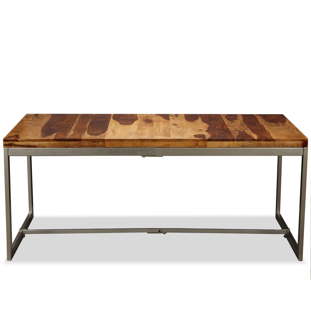VidaXL Eettafel 180 cm massief sheeshamhout en staal