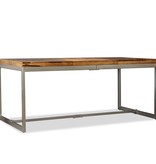 VidaXL Eettafel 180 cm massief sheeshamhout en staal