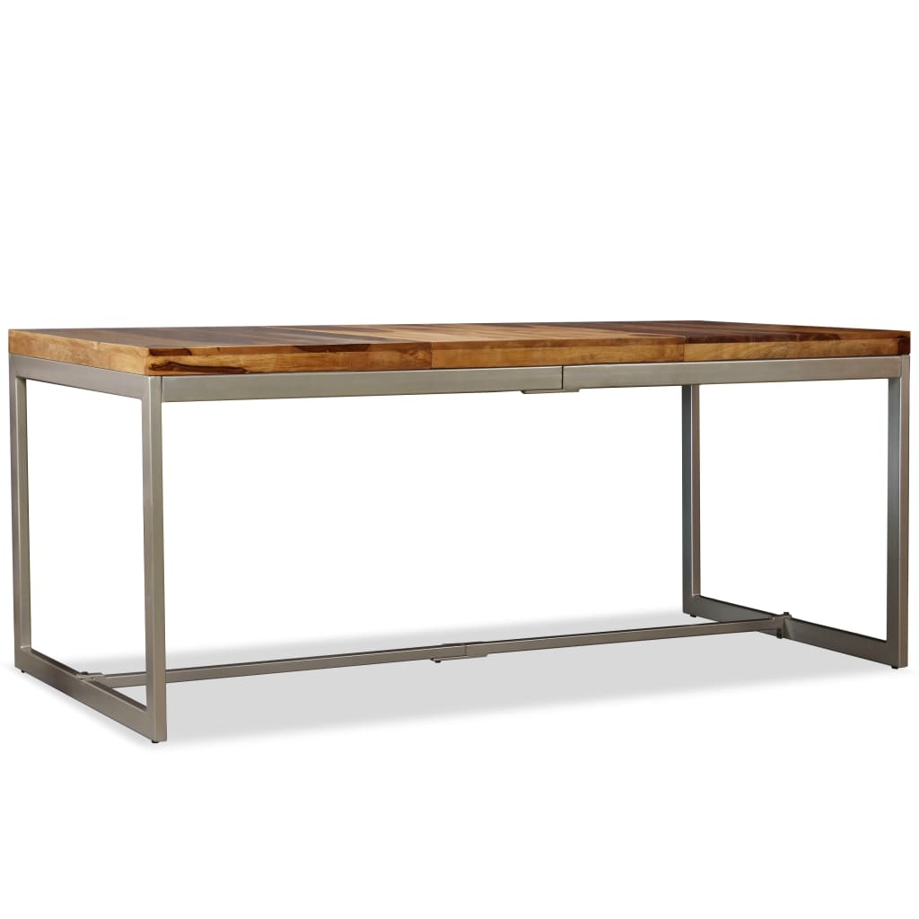 VidaXL Eettafel 180 cm massief sheeshamhout en staal