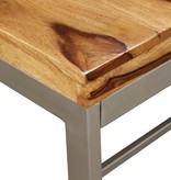 VidaXL Eettafel 180 cm massief sheeshamhout en staal