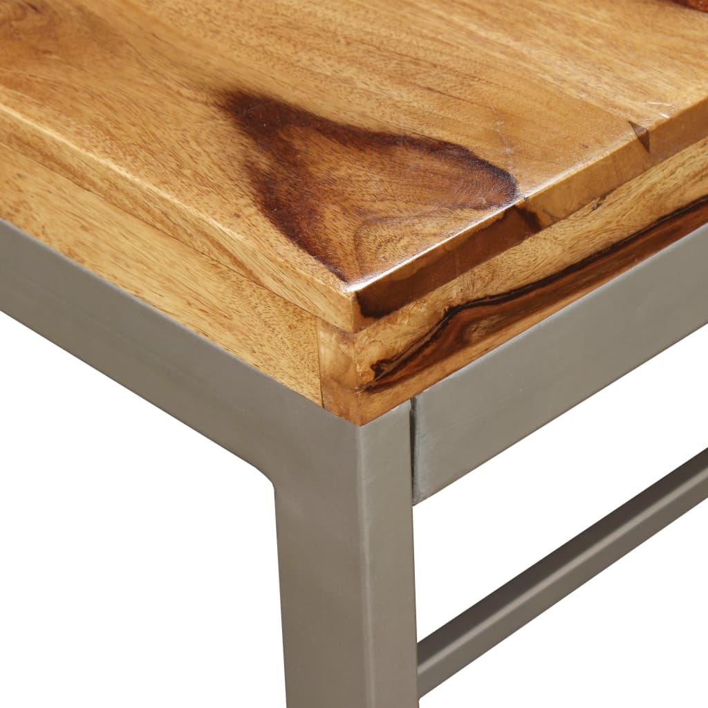 VidaXL Eettafel 180 cm massief sheeshamhout en staal