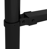 VidaXL Tuinhek met speren bovenkant (0,75-1)x3,4 m staal zwart