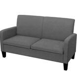VidaXL Tweezitsbank 135x65x76 cm donkergrijs