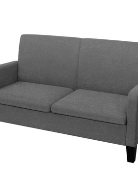 VidaXL Tweezitsbank 135x65x76 cm donkergrijs