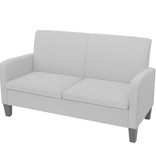 VidaXL 2-zitsbank 135x65x76 cm lichtgrijs