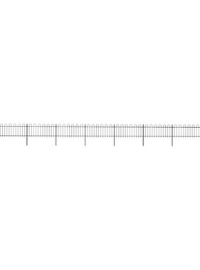 VidaXL Tuinhek met ronde bovenkant 15,3x0,8 m staal zwart