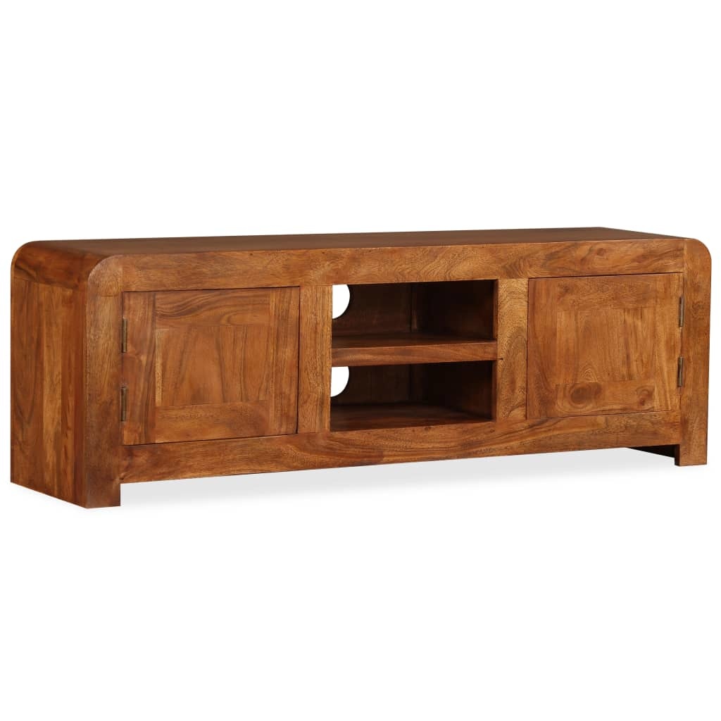 vidaXL Tv-meubel 120x30x40 cm massief hout met sheesham afwerking