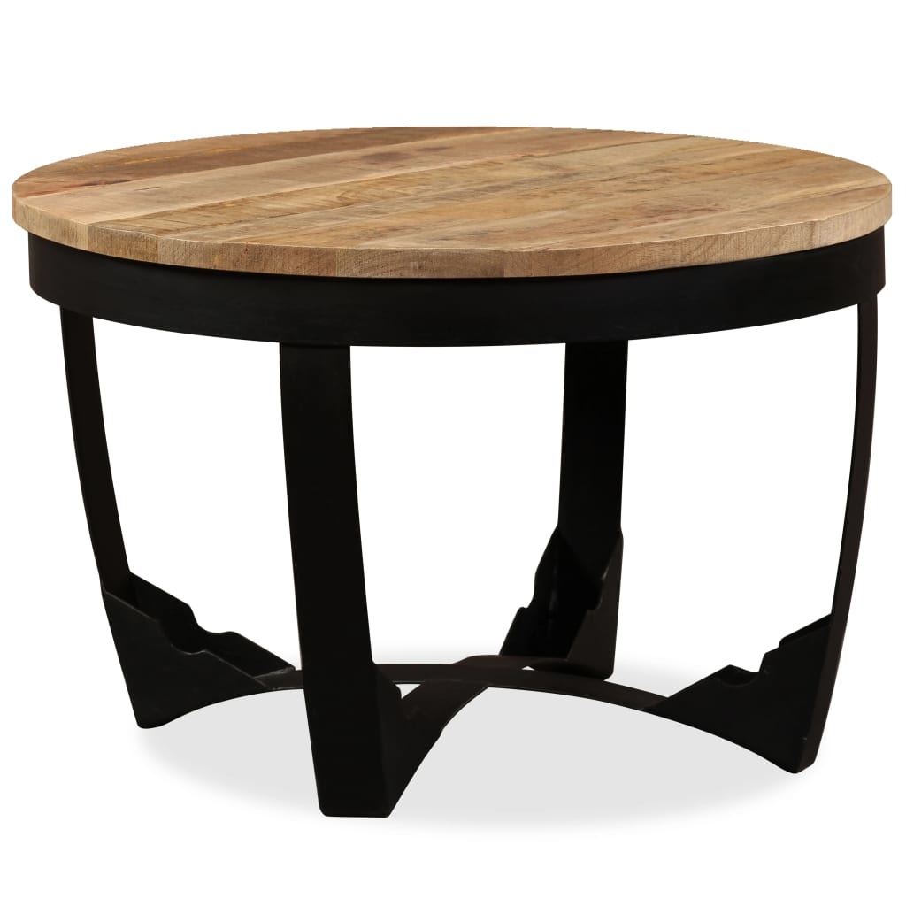 VidaXL Bijzettafel 60x40 cm massief ruw mangohout