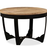 VidaXL Bijzettafel 60x40 cm massief ruw mangohout