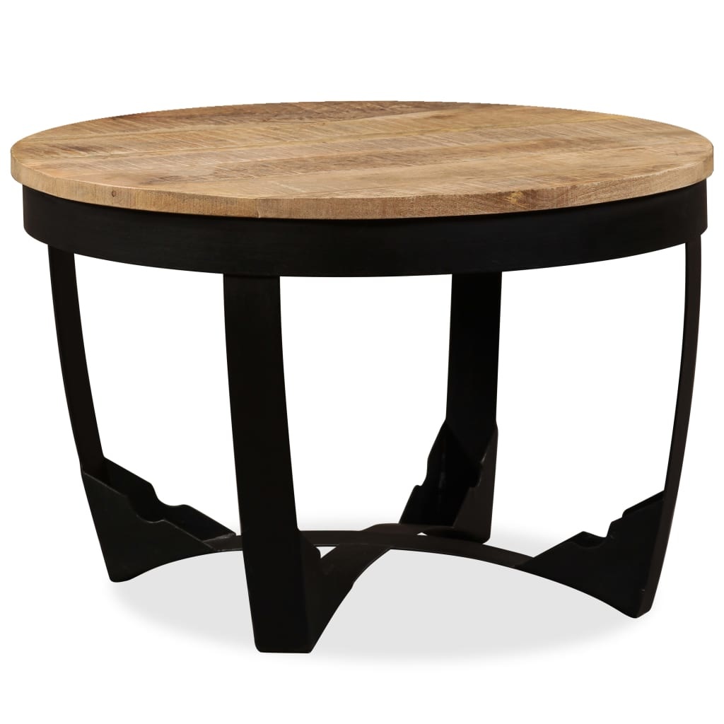 VidaXL Bijzettafel 60x40 cm massief ruw mangohout