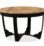 VidaXL Bijzettafel 60x40 cm massief ruw mangohout