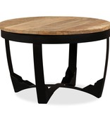 VidaXL Bijzettafel 60x40 cm massief ruw mangohout