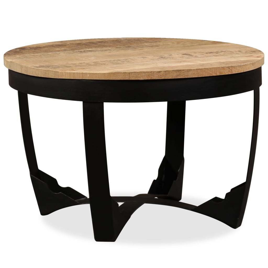 VidaXL Bijzettafel 60x40 cm massief ruw mangohout