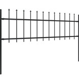 VidaXL Tuinhek met speren bovenkant 13,6x0,6 m staal zwart