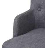 VidaXL Barkrukken 2 st stof donkergrijs