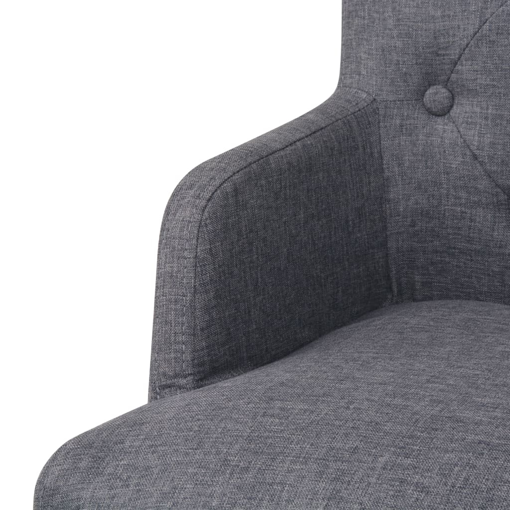 VidaXL Barkrukken 2 st stof donkergrijs