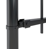 VidaXL Tuinhek met speren bovenkant 6,8x0,6 m staal zwart