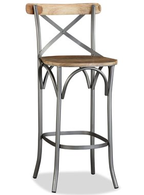 VidaXL Barkruk massief mangohout