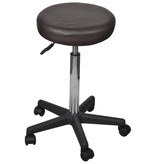 VidaXL Kantoorkrukken 2 st 35,5x98 cm kunstleer bruin