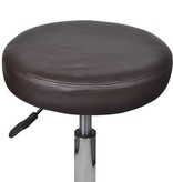 VidaXL Kantoorkrukken 2 st 35,5x98 cm kunstleer bruin