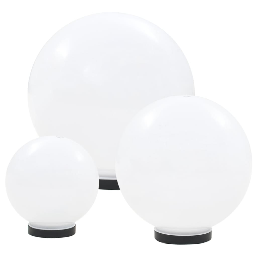 VidaXL 6-delige LED-bollampenset rond 20/30/40 cm PMMA