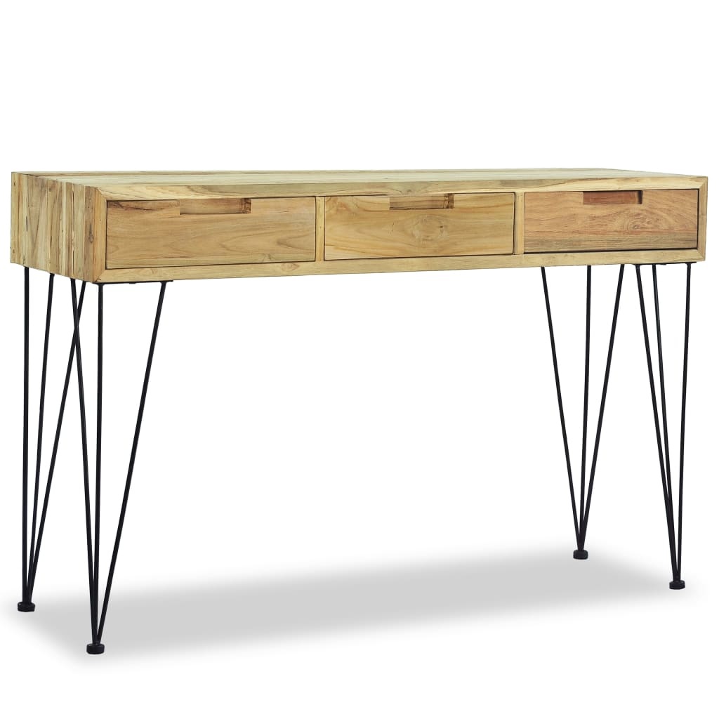 VidaXL Wandtafel 120x35x76 cm massief teakhout