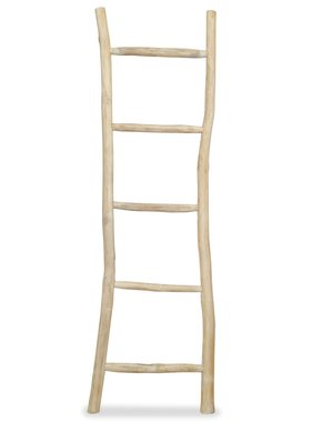 vidaXL Handdoekenladder met 5 sporten 45x150 cm teakhout