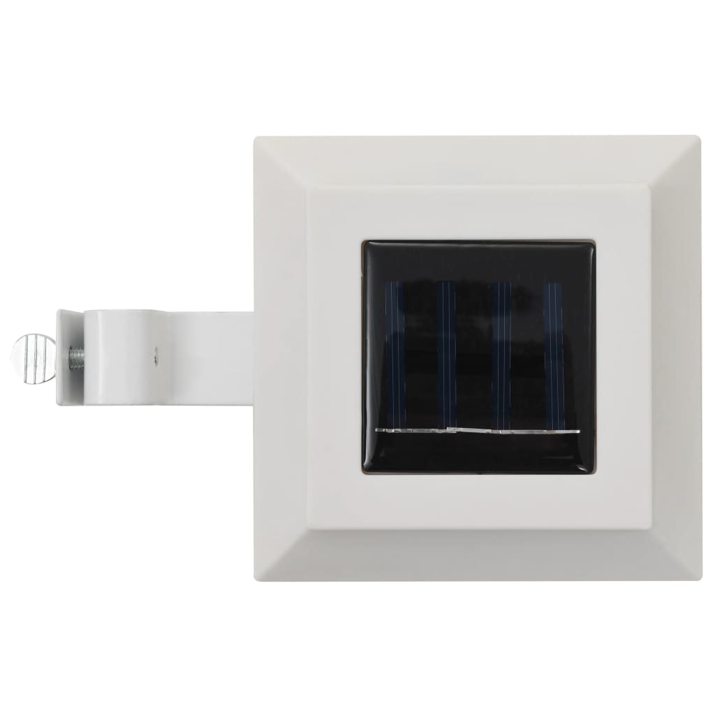 VidaXL Solarlampen 12 st LED vierkant 12 cm wit