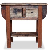 VidaXL Wandtafel 80x35x80 cm massief gerecycled hout