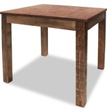VidaXL Eettafel 82x80x76 cm massief gerecycled hout