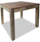 VidaXL Eettafel 82x80x76 cm massief gerecycled hout