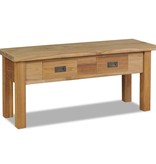 VidaXL Halbankje massief teakhout 90x30x40 cm