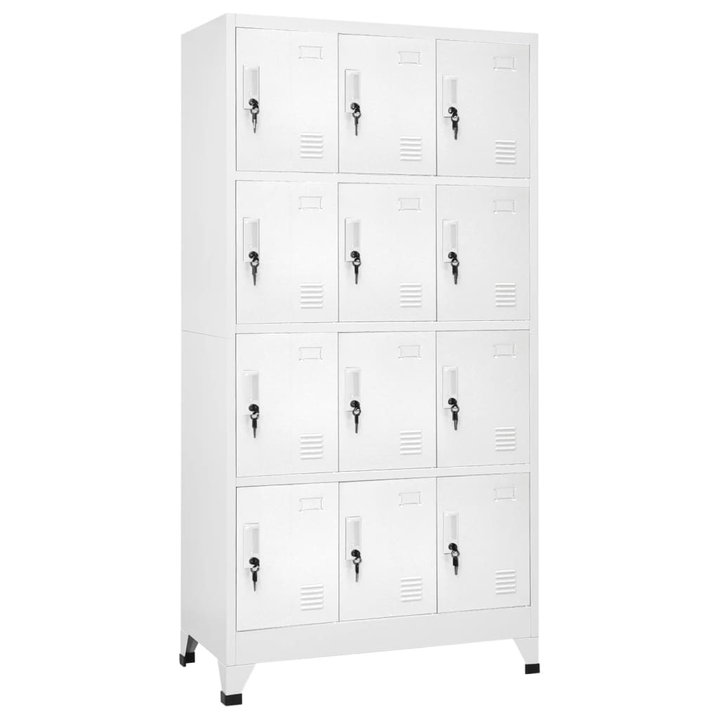 VidaXL Lockerkast met 12 compartimenten 90x45x180 cm